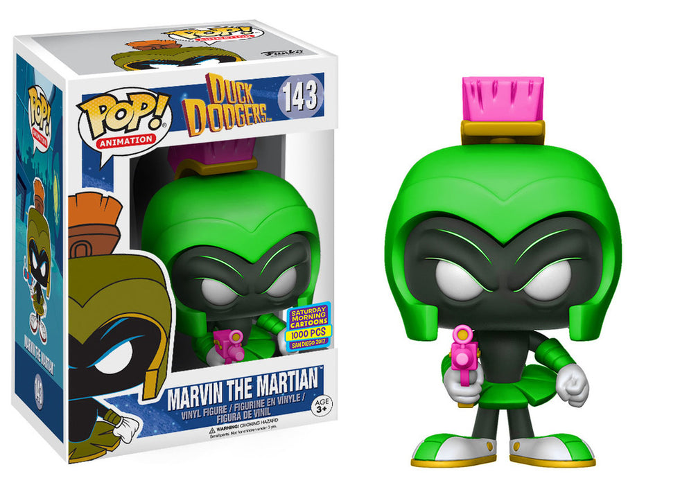 Marvin The Martian (Neon Green) #143 Saturday Mornings Cartoons (1000 Pcs) 2017 San Diego Funko Pop! Animation Looney Tunes
