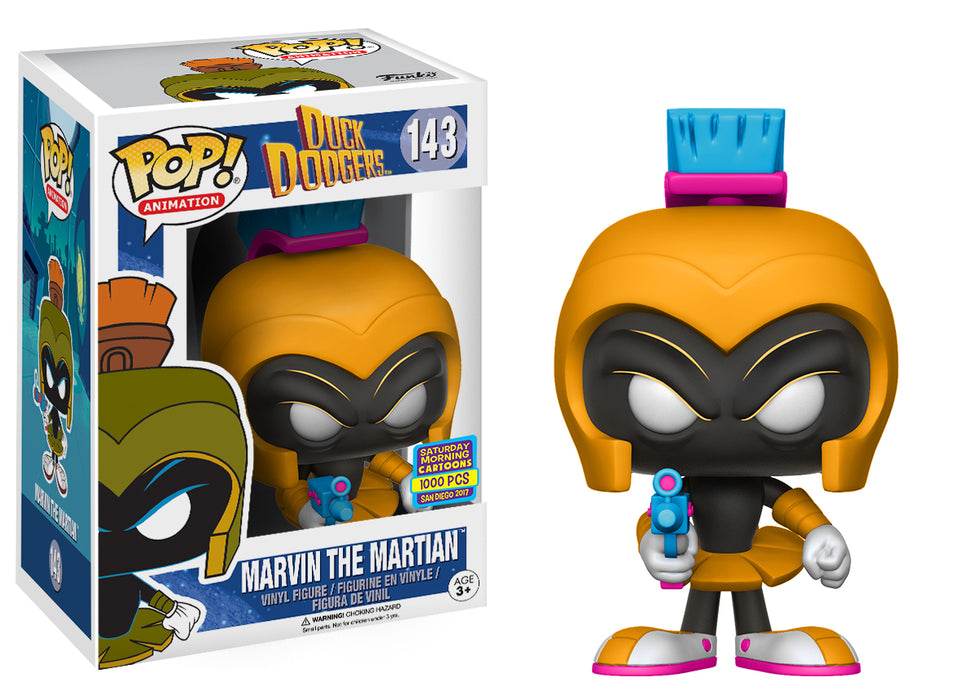Marvin The Martian (Neon Orange) #143 Saturday Mornings Cartoons (1000 Pcs) 2017 San Diego Funko Pop! Animation Looney Tunes