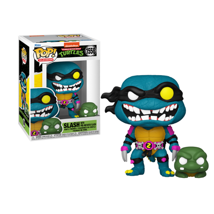 Slash with Pre-Mutated Slash #1558 Funko Pop! Television Teenage Mutant Ninja Turtles