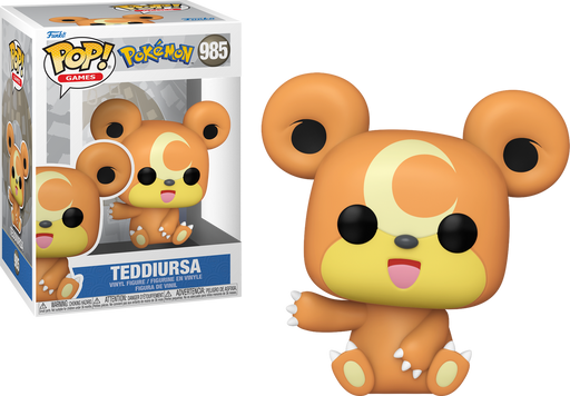 Funko Pop! Games Pokémon Teddiursa #985, a collectible figure of the Pokémon Teddiursa.