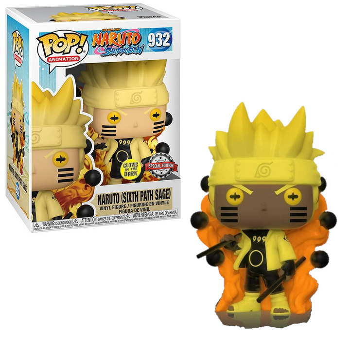 Naruto Sage Of Sixth Paths #932 Glow In The Dark Special Edition Sticker Funko Pop! Animation Naruto Shippuden