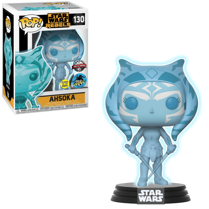 Ahsoka #130 Holographic Glow In The Dark LA Comic Con Exclusive Special Edition Funko Pop! Star Wars Rebels