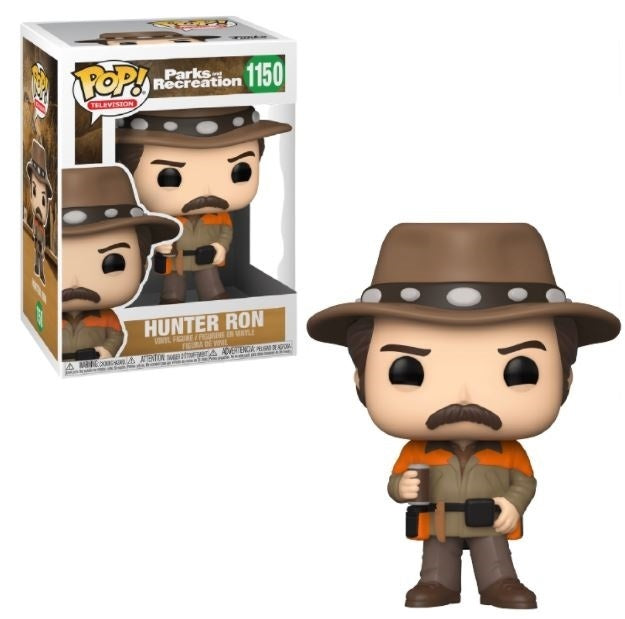 A Hunter Ron #1150 Funko Pop! from the Television series Parks and Recreation.