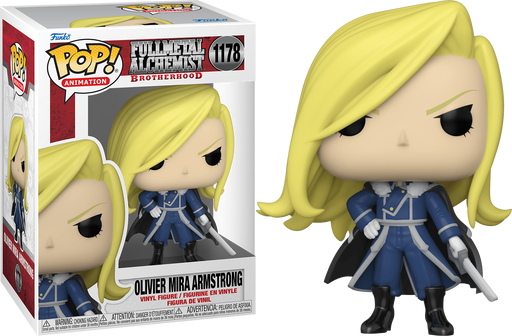 Funko Pop! figure of Olivier Mira Armstrong #1178 from FullMetal Alchemist Brotherhood.
