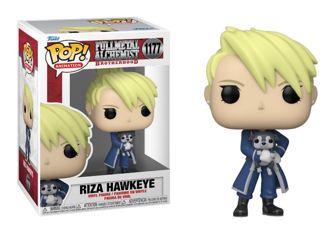 A Funko Pop! Animation figure of Riza Hawkeye from FullMetal Alchemist Brotherhood, number 1177.