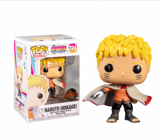 A Funko Pop! figure of Naruto (Hokage) from the Boruto Naruto Next Generations series, number 724 Special Edition.