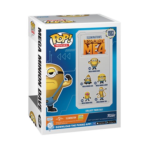 Despicable Me 4 Mega Minion Dave Funko Pop! Vinyl Figure #1553 - Image 2