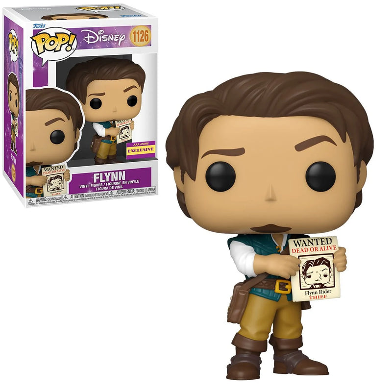 Disney Tangled Flynn Rider Wanted Poster Pop! Vinyl Figure #1126 - AAA Anime Exclusive