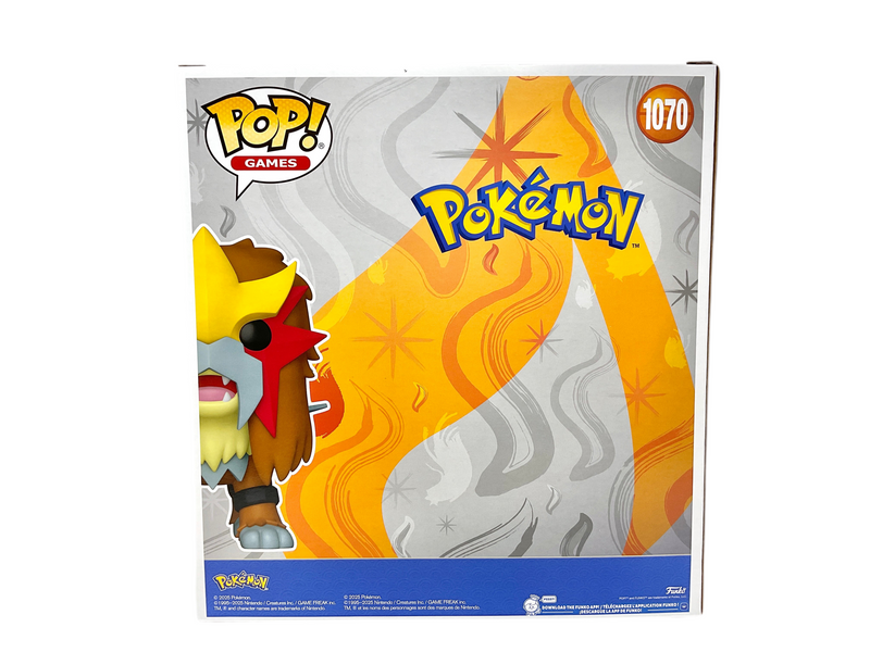 Pokemon Entei Jumbo Pop! Vinyl #1070 - 2025 Convention Exclusive