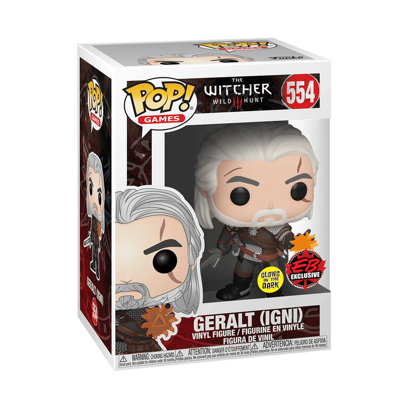 GITD Geralt (Igni) Exclusive VAULTED #554 Funko Pop Vinyl Figure - Image 3