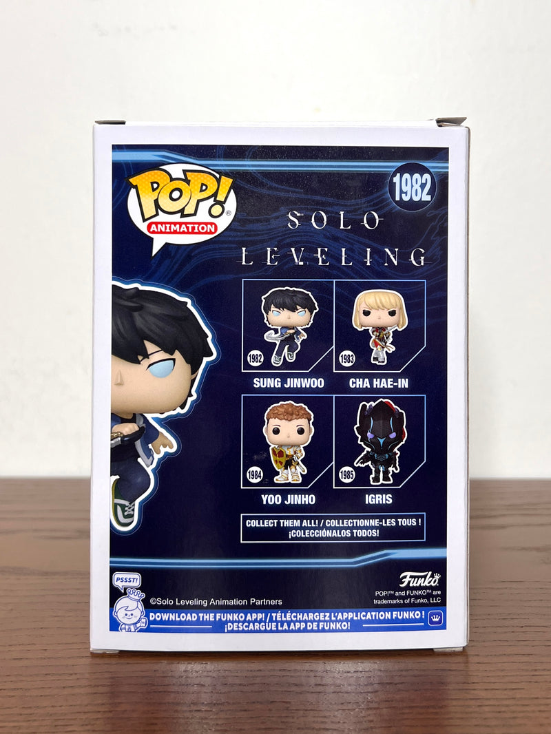 Solo Leveling Sung Jinwoo #1982 CHASE Funko Pop Signed by Aleks Le PSA