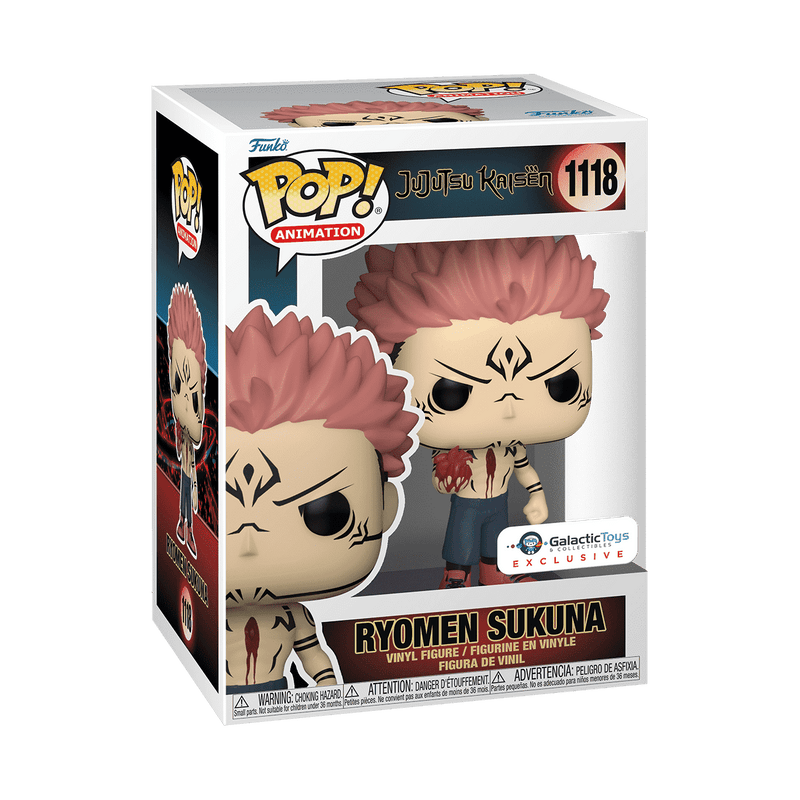 Jujutsu Kaisen Ryomen Sukuna GITD Chase Exclusive VAULTED #1118 Funko Pop Vinyl Figure - Image 2