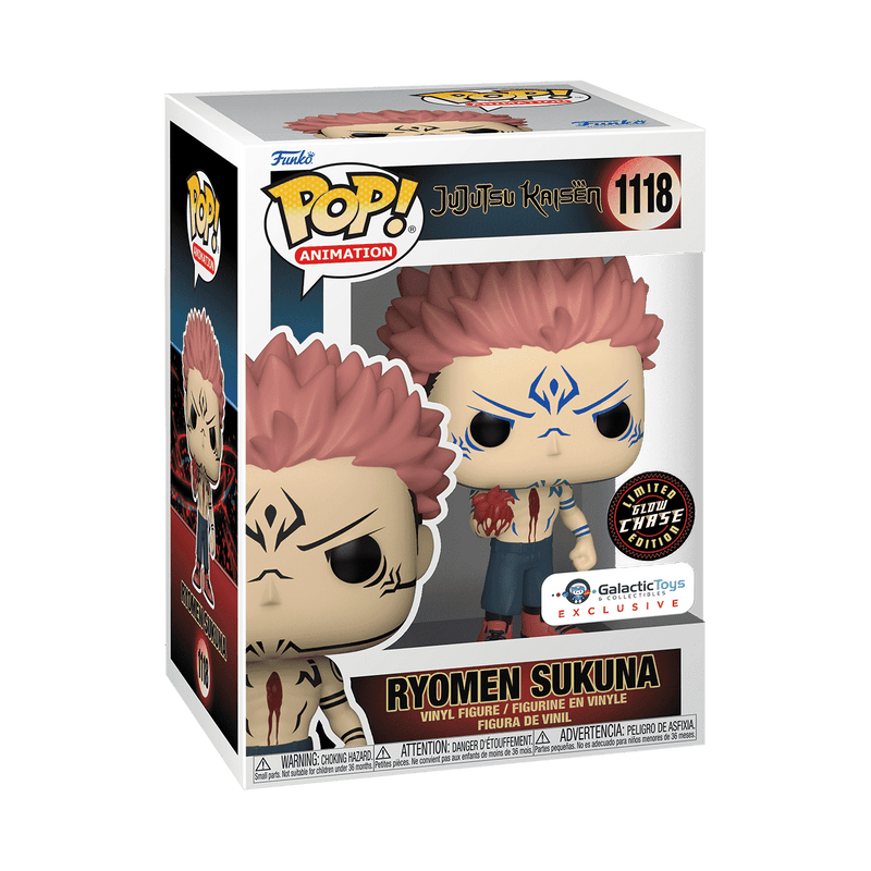 Jujutsu Kaisen Ryomen Sukuna GITD Chase Exclusive VAULTED #1118 Funko Pop Vinyl Figure - Image 4