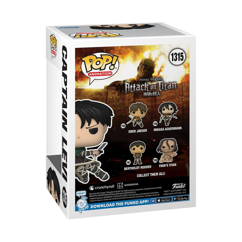 AoT Captain Levi Ackerman Pop! Vinyl Figure  #1315 AAA Anime Exclusive