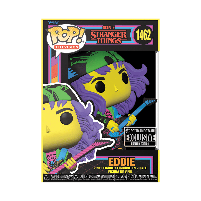 Stranger Things Eddie Black Light Exclusive #1462 Funko Pop Vinyl Figure - Image 2