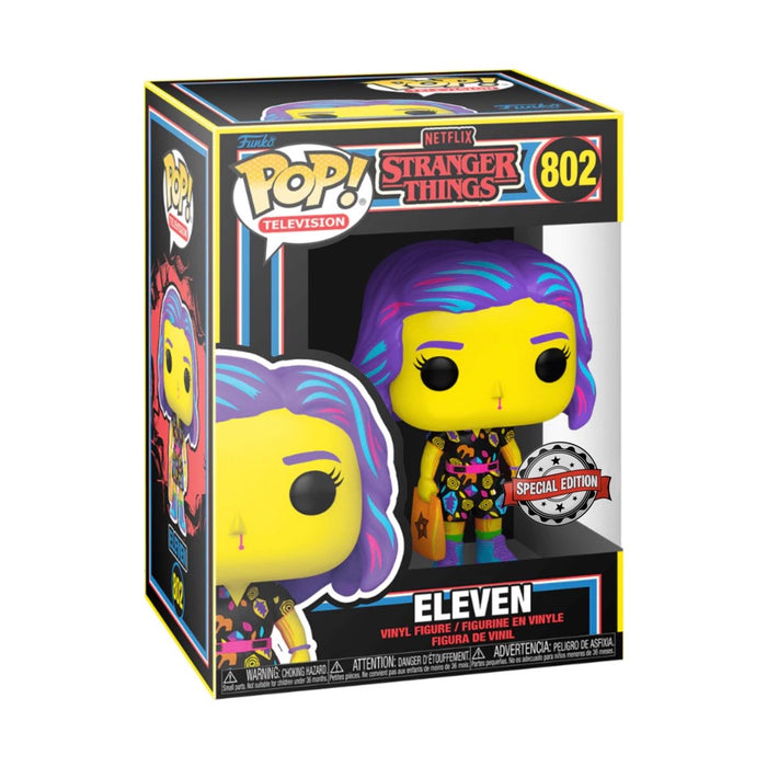 RARE Imported Special Edition Blacklight Stranger Things Eleven Funko Pop! #802