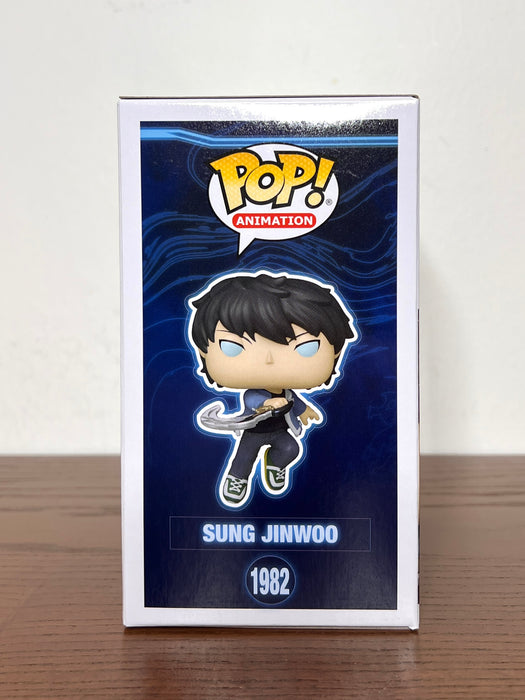 JSA Certified Aleks Le Signature and Quote Solo Leveling Sung Jinwoo Funko Pop! Vinyl Figure #1982 With ProtectorSolo Leveling Sung Jinwoo Pop! Vinyl Figure #1982 Protector Included