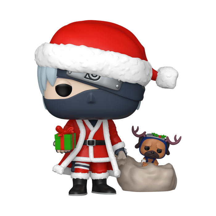 Funko Naruto Shippuden Kakashi Hatake with Pakkun Holiday Outfit Pop! Plus Vinyl Figure #2050