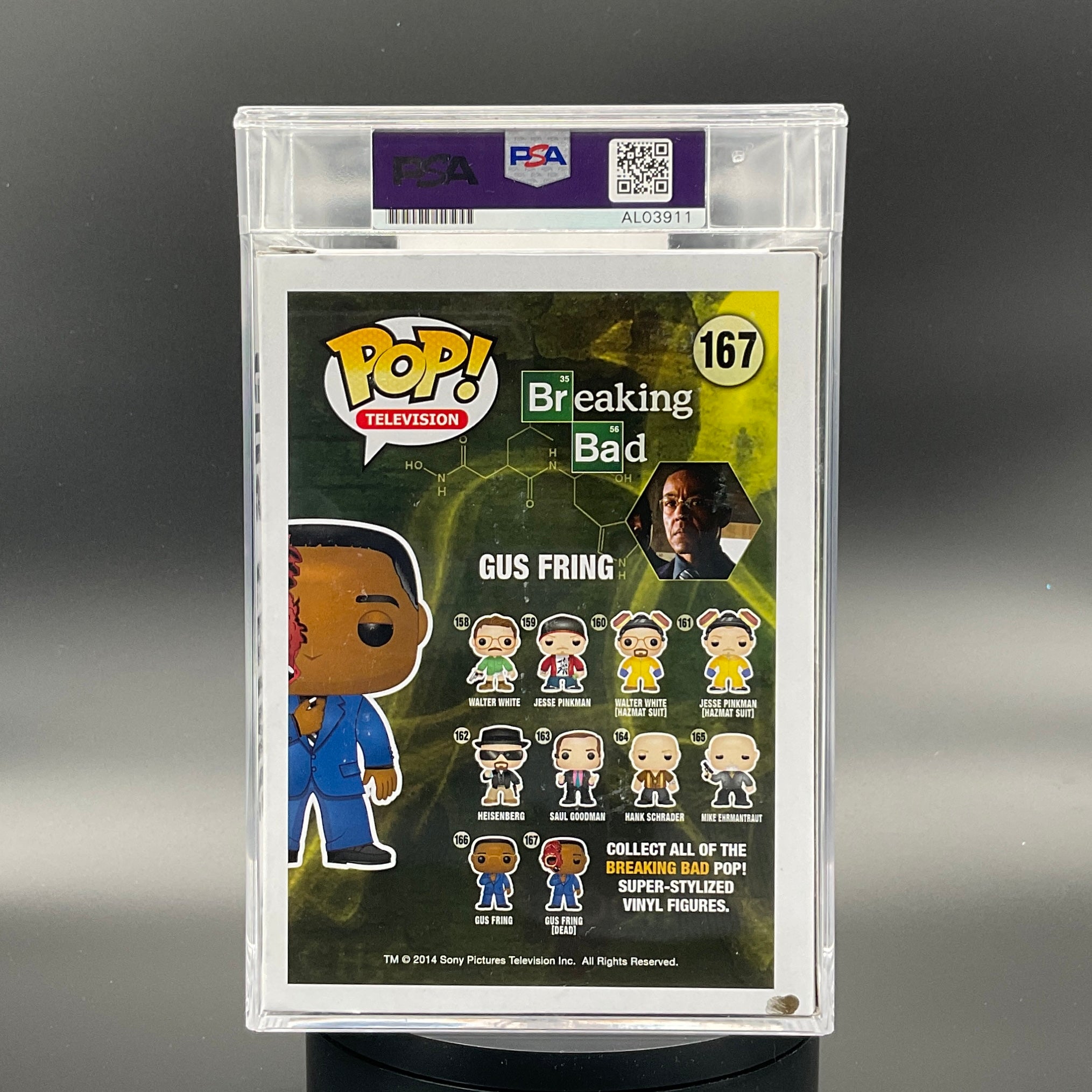 PSA Certified*** Gus Fring #167 Hot Topic Pre-Release Funko Pop