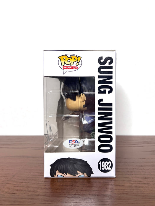 JSA Certified Aleks Le Signed Solo Leveling Sung Jinwoo Funko Pop! Vinyl Figure #1982 With Protector