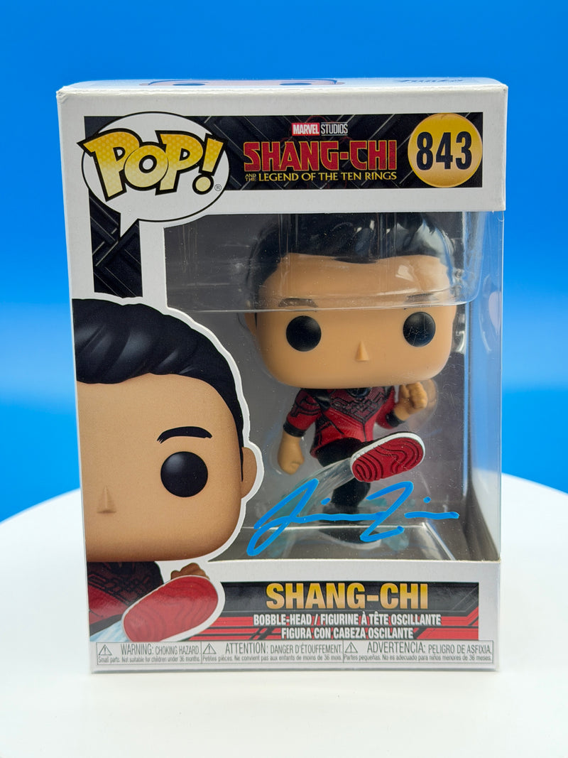 SIGNED by Simu Liu Shang-Chi #843 Funko Pop Vinyl Figure Marvel Shang-Chi and the Legend of the Ten Rings