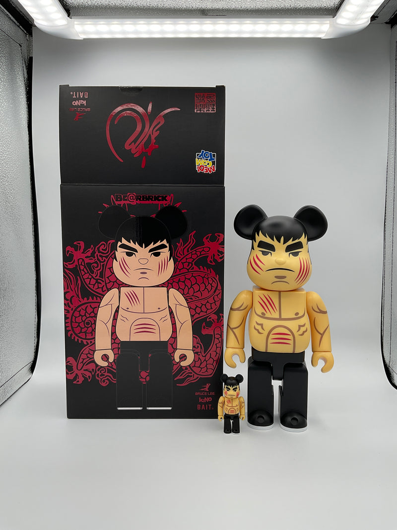 Bruce Lee Enter The Dragon 100% & 400% Bearbrick Medicom Toy Be@Rbrick