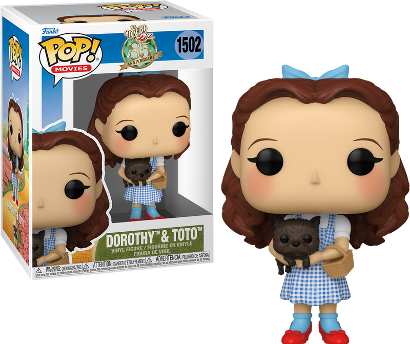 Dorothy and Toto Funko Pop from The Wizard of Oz.