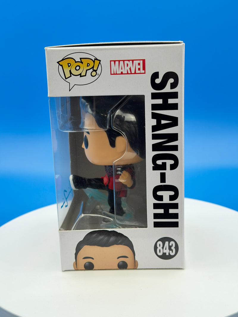 SIGNED by Simu Liu Shang-Chi #843 Funko Pop Vinyl Figure Marvel Shang-Chi and the Legend of the Ten Rings