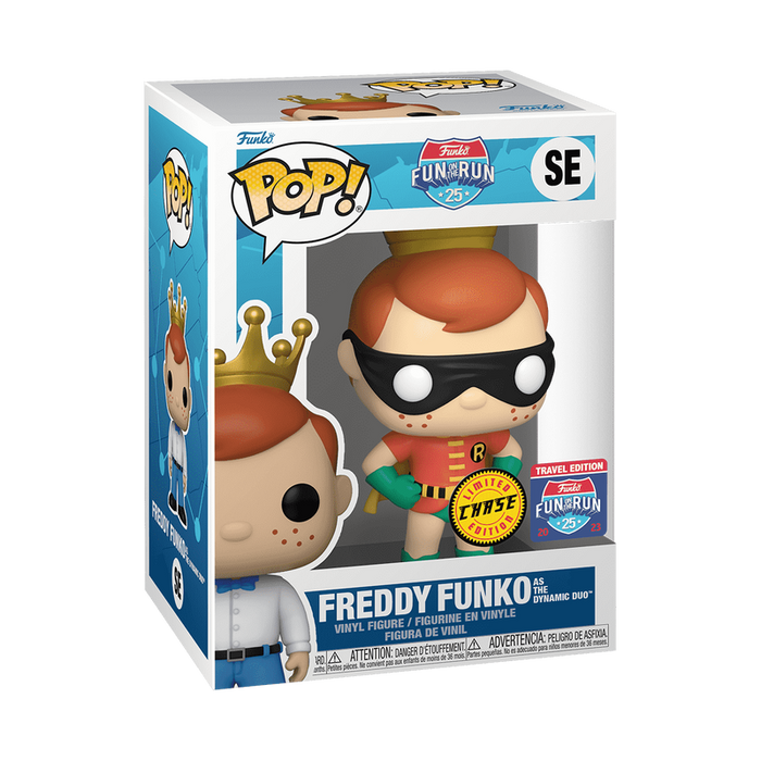 Freddy Funko as The Dynamic Duo #SE Chase Limited Edition 2023 Fun On The Run Travel Edition Funko Pop!