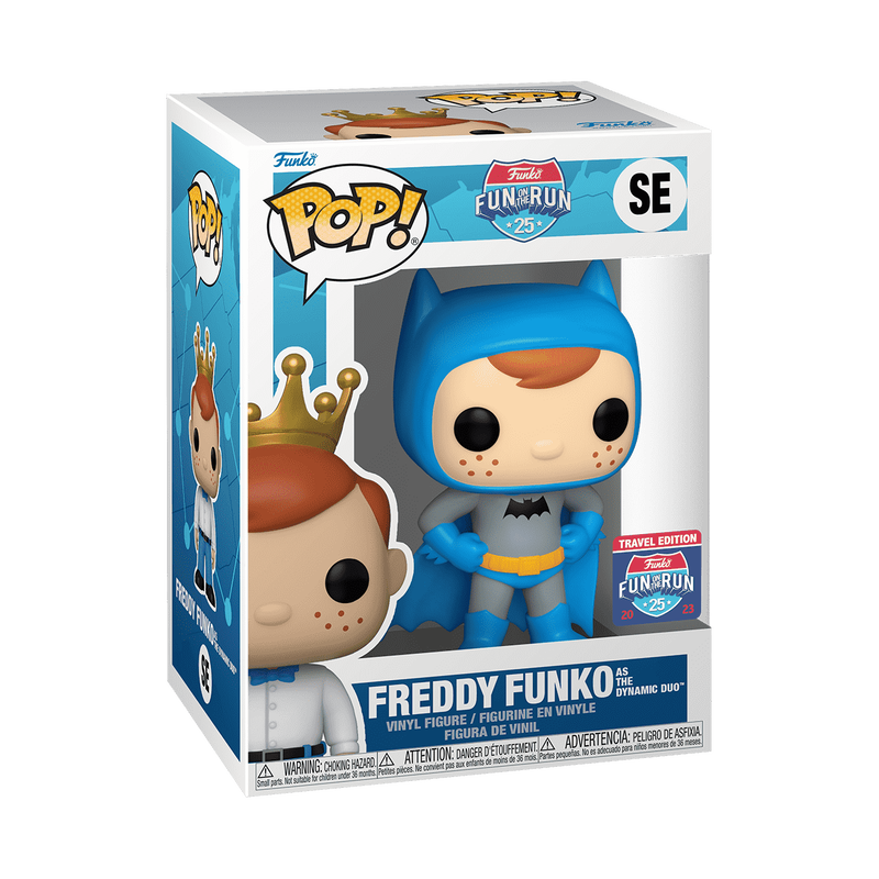 Freddy Funko as The Dynamic Duo #SE 2023 Fun On The Run Travel Edition Funko Pop! Fun On The Run