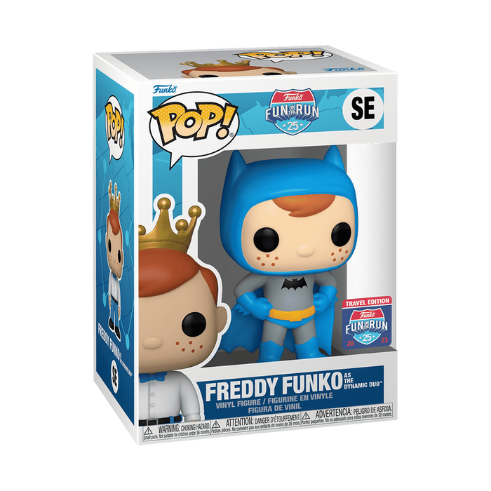 Freddy Funko as The Dynamic Duo #SE 2023 Fun On The Run Travel Edition Funko Pop! Fun On The Run