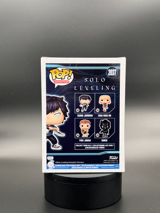 Solo Leveling Sung Jinwoo (Upgrade) Funko Limited Edition Supreme Pop! 9500 PCS Vinyl Figure #2037 - Entertainment Earth Exclusive **See images for current condition**