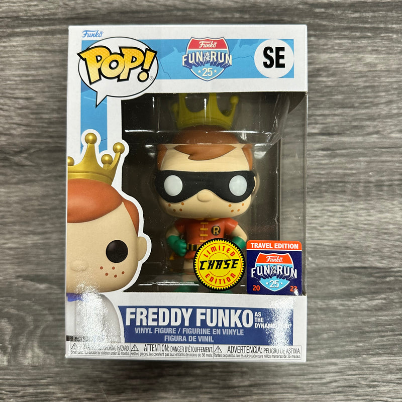 Freddy Funko as The Dynamic Duo #SE Chase Limited Edition 2023 Fun On The Run Travel Edition Funko Pop!