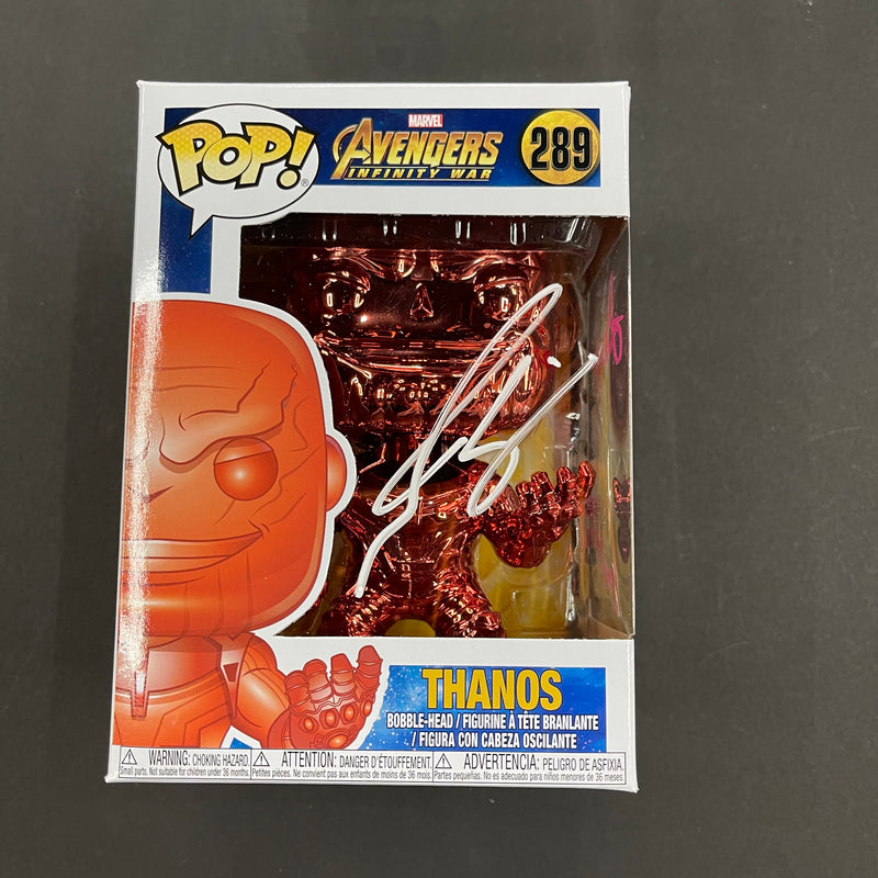 Thanos #289 Red Chrome Dual Signed by Josh Brolin & Lexi Rabe Funko Pop! Marvel Avengers Infinity War