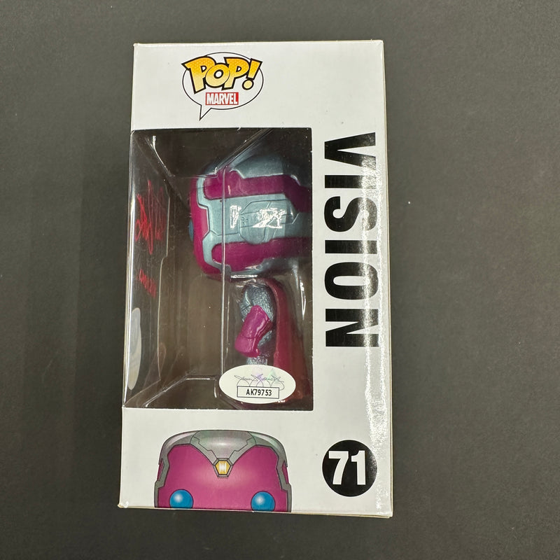 ****Signed**** by PAUL BETTANY Vision (Metallic) #71 FYE Exclusive Funko Pop! Marvel Studios Avengers Age of Ultron