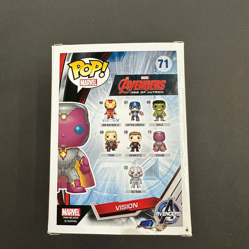 ****Signed**** by PAUL BETTANY Vision (Metallic) #71 FYE Exclusive Funko Pop! Marvel Studios Avengers Age of Ultron