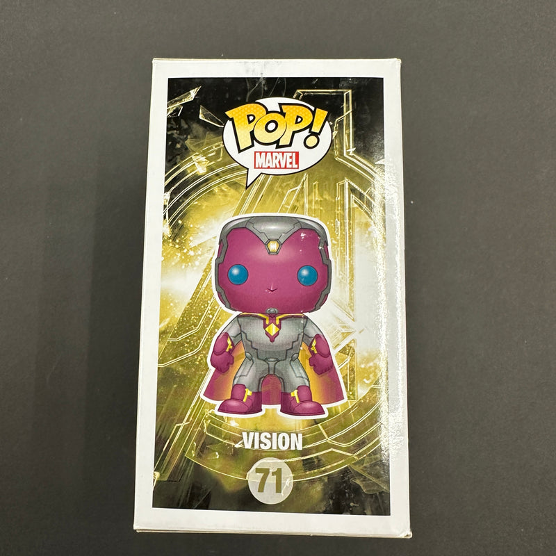 ****Signed**** by PAUL BETTANY Vision (Metallic) #71 FYE Exclusive Funko Pop! Marvel Studios Avengers Age of Ultron