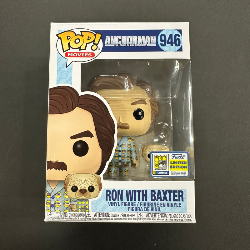 Ron with Baxter #946 2020 San Diego Comic Con Limited Edition Exclusive Funko Pop! Movies Anchorman