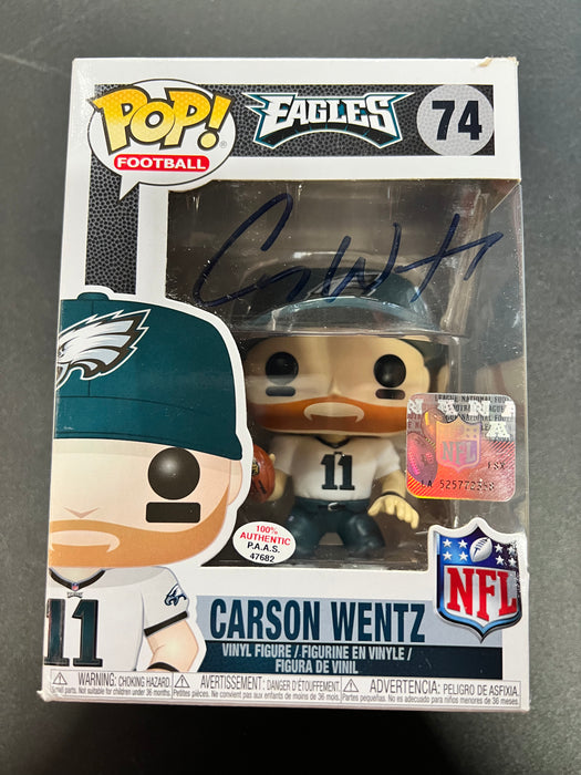 ***Signed*** Carson Wentz #74 Funko Pop! NFL Football Eagles