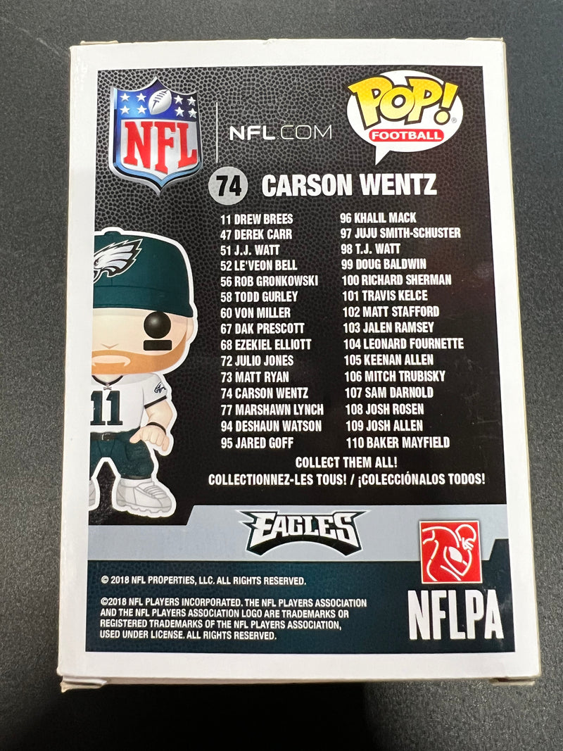 ***Signed*** Carson Wentz #74 Funko Pop! NFL Football Eagles