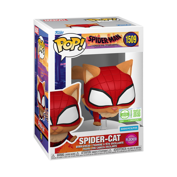 Spider-Cat (Flocked) #1509 Limited Edition Ultra 5000 PCS Funko with Pop! Protector