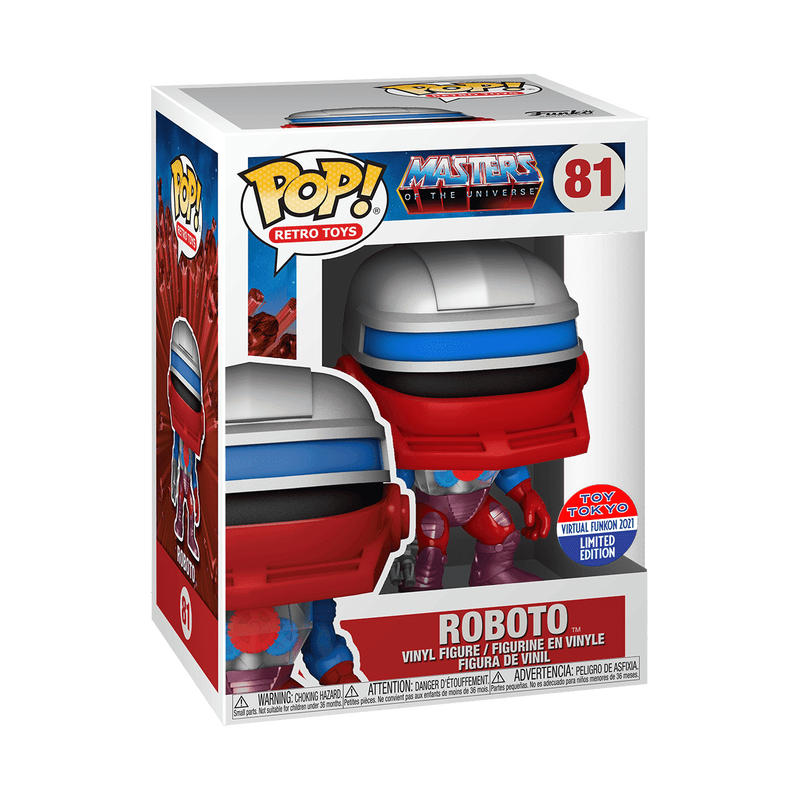 Masters Of The Universe Roboto Toy Tokyo Exclusive #81 Funko Pop Vinyl Figure