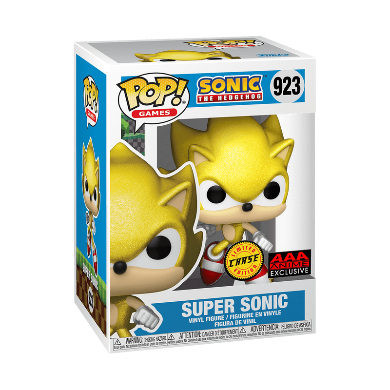 Sonic the Hedgehog Super Sonic CHASE Funko Pop! Vinyl Figure #923 - AAA Anime Exclusive
