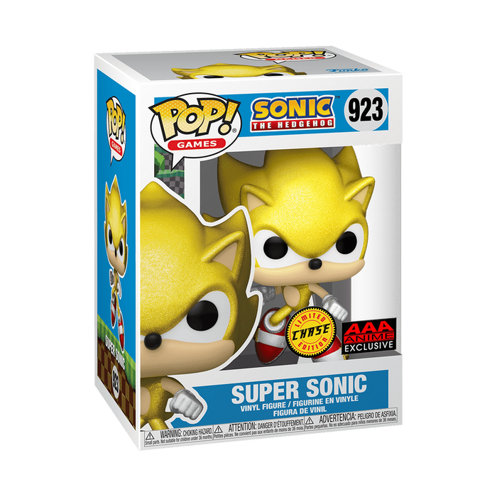 Sonic the Hedgehog Super Sonic CHASE Funko Pop! Vinyl Figure #923 - AAA Anime Exclusive