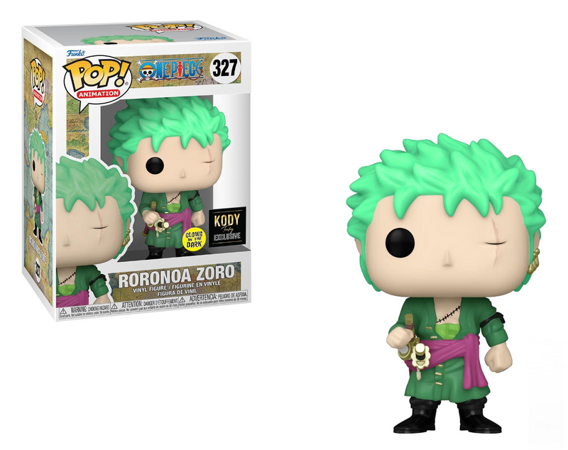Roronoa Zoro #327 Kody Trading Exclusive Glow In The Dark Funko Pop! Animation One Piece