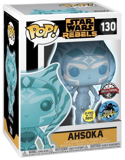 Ahsoka #130 Holographic Glow In The Dark 2017 LA Comic Con Exclusive Special Edition Funko Pop! Star Wars Rebels