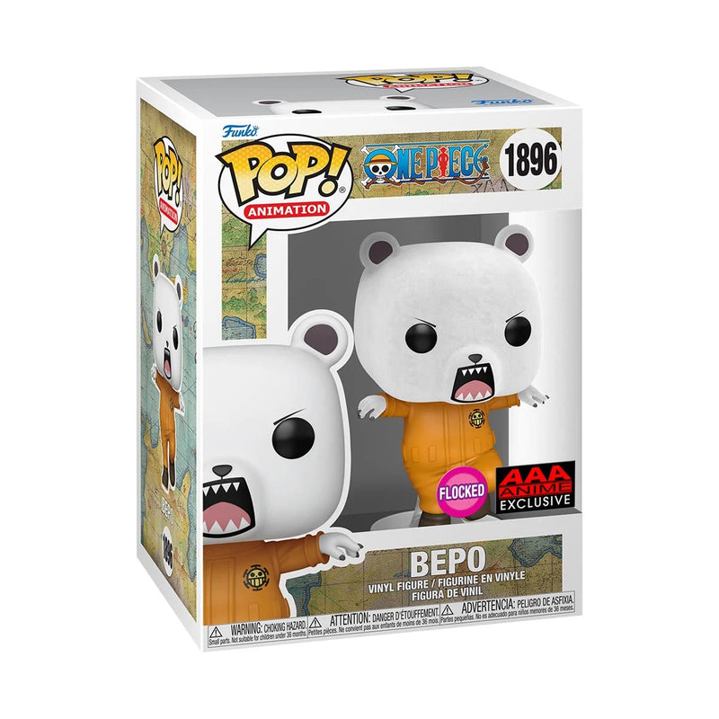 One Piece Bepo Bear FLOCKED Funko Pop! Vinyl #1896 AAA Exclusive