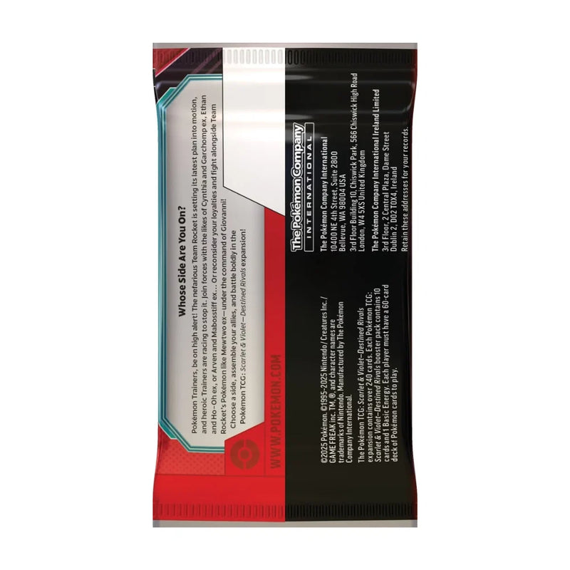 Pokemon TCG Destined Rivals Booster Pack - SV10