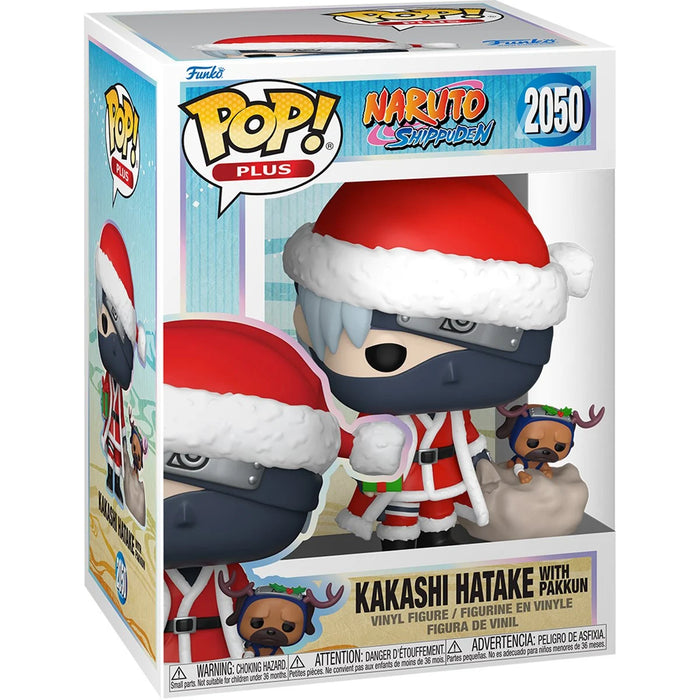 Funko Naruto Shippuden Kakashi Hatake with Pakkun Holiday Outfit Pop! Plus Vinyl Figure #2050