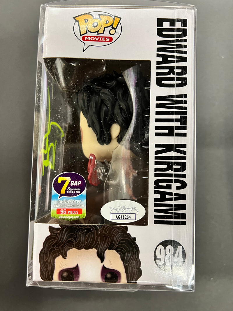 ***Signed*** Edward With Kirigami #984 7Bap 2022 Signature Series 95 Pieces Funko POP! Movies Edward Scissorhands